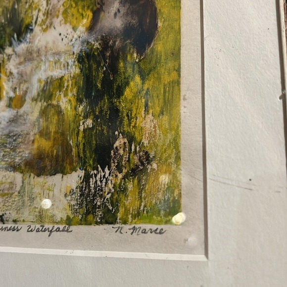 2 Monoprint Wilderness Waterfall/ Northern Landscape, signed - Picture 15 of 16